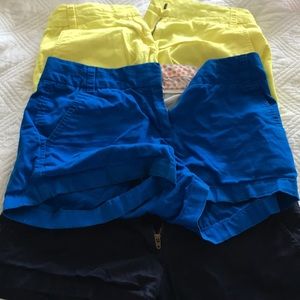 3 pairs of jcrew chino shorts